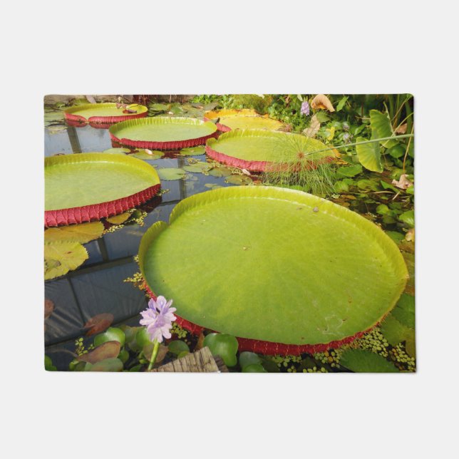 Lilien-Auflage-Tür-Matte Fußmatte (Vorderseite)