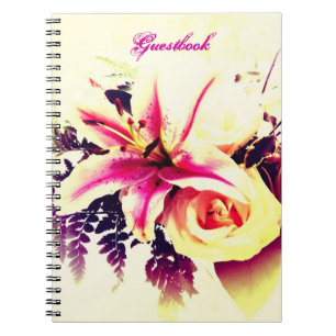 Lilien-Blumenstrauß - Wedding/BrautpartyGuestbook Notizblock