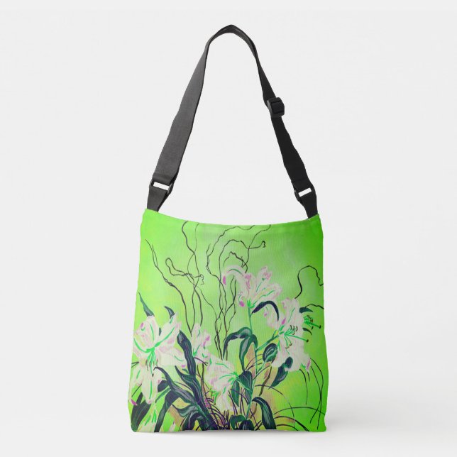 Lilien der Zielkörpertasche Tragetaschen Mit Langen Trägern (Vorderseite)