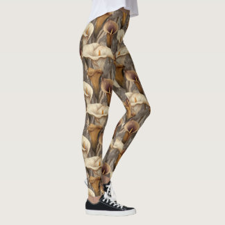 Lilien Fitnessbekleidung Calla-Lilien Glanz Leggings