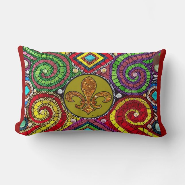 Lilien-Flor New Orleans Throw Kissen (Vorderseite)