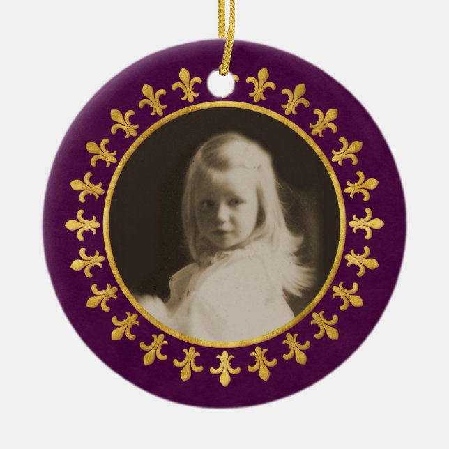 Lilien-Foto-Rahmen Keramikornament (Vorne)