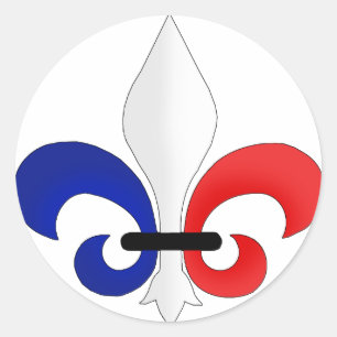 Lilien-Frankreich-Flaggenfarben Runder Aufkleber