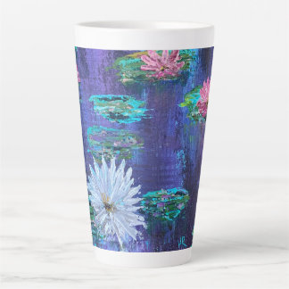 Lilien für Latte und Wasser Milchtasse