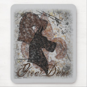 Lilien-großer Däne Mousepad