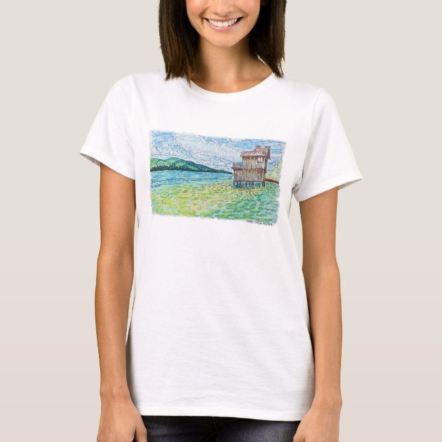 Lilien im See T-Shirt (Vorderseite)