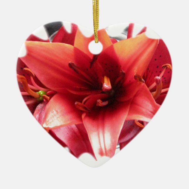 Lilien Keramikornament (Vorne)