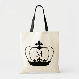 Lilien-Kronen-Monogramm-Taschen-Tasche Tragetasche