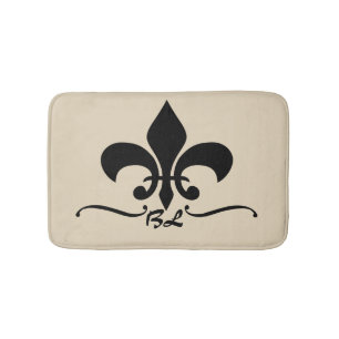 Lilien-Monogramm Badematte