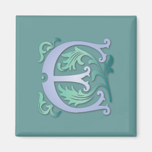 Lilien-Monogramm Magnet