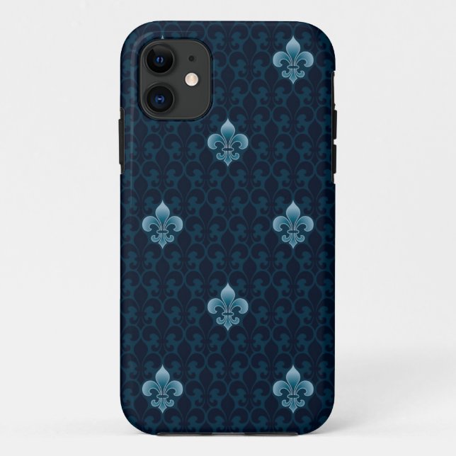 Lilien-Muster Case-Mate iPhone Hülle (Rückseite)