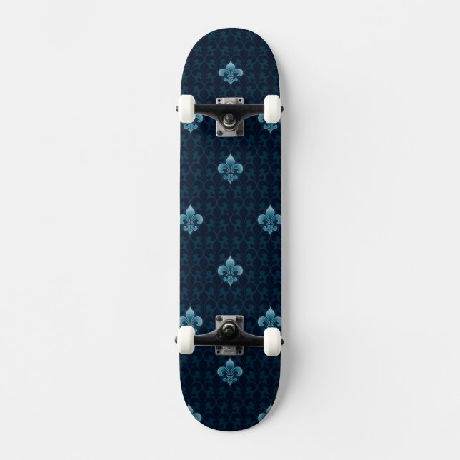 Lilien-Muster Skateboard (Vorderseite)