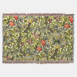 Lilien-Muster-Wolldecken Morriss goldene Decke