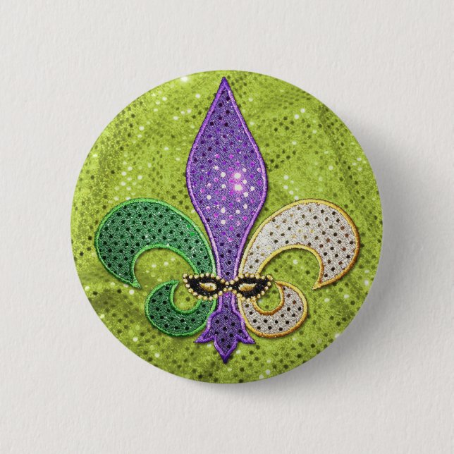 Lilien-New- Orleansjuwel-Schein Button (Vorderseite)
