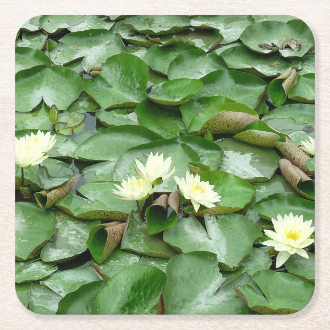 Lilien Rechteckiger Pappuntersetzer (Vorderseite)