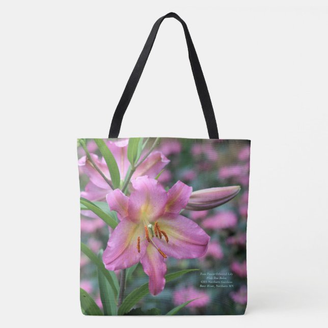 Lilien-Rosa-Bienen-Balsam Toms Pouce Tasche (Vorderseite)