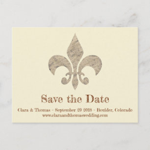 Lilien-Save the Date einfache elegante Hochzeit Ankündigungspostkarte