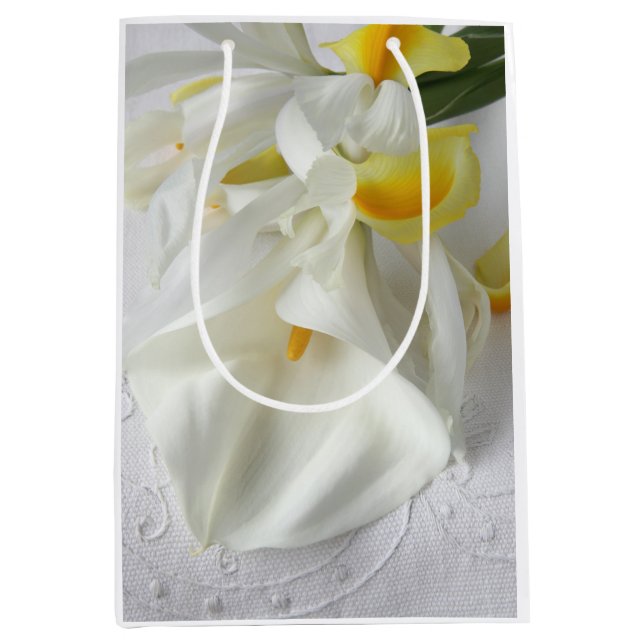 Lilien und Iris Mittlere Geschenktüte (Vorderseite)