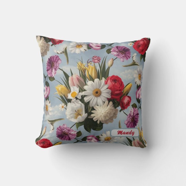 Lilien und Tulips Kissen (Vorderseite)