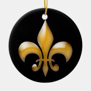 Lilien-Weihnachtsverzierung im Schwarzen und im Keramik Ornament