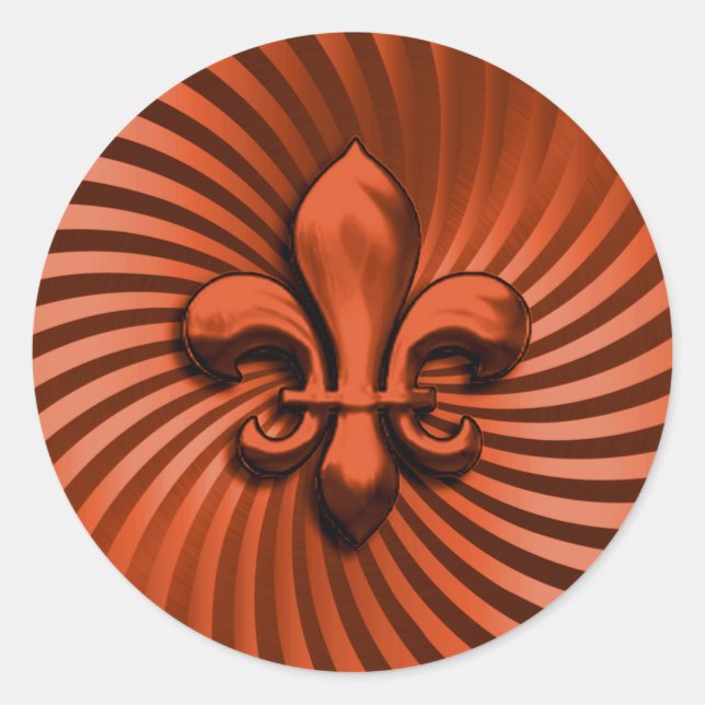 Lilien zum Rust Background Runder Aufkleber (Vorderseite)