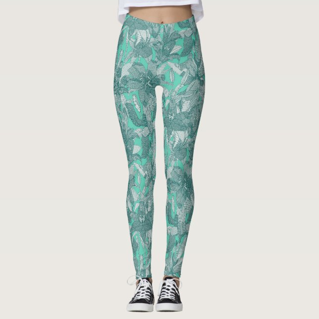 Liliengrün Leggings (Vorderseite)