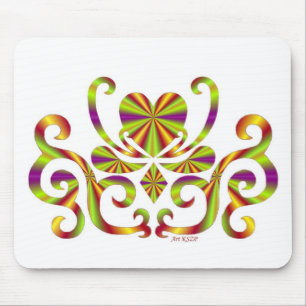 Lilienherz - Regenbogen Mousepad