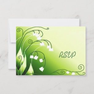 Lilienhochzeitsempfangs-RSVP Einladung