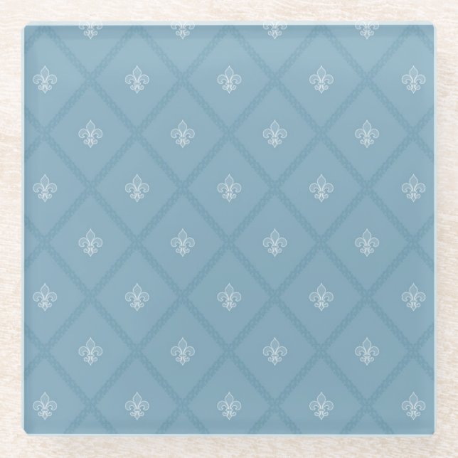 Lilienmuster Glasuntersetzer (Vorderseite)