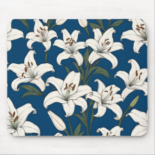 Lilienmuster Mousepad