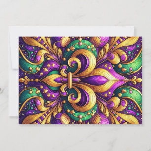 Lilienzepter Mardi Gras Feiertagskarte