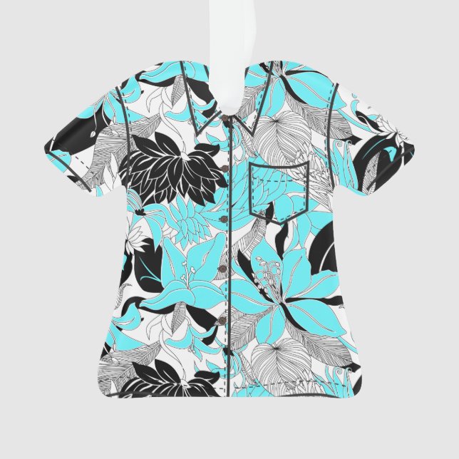 Lilieprotea-Aloha Shirt Konturn-Hawaiis tropisches Ornament (Vorderseite)