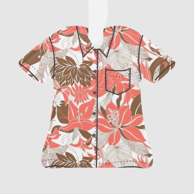 Lilieprotea-Aloha Shirt Konturn-Hawaiis tropisches Ornament (Vorderseite)