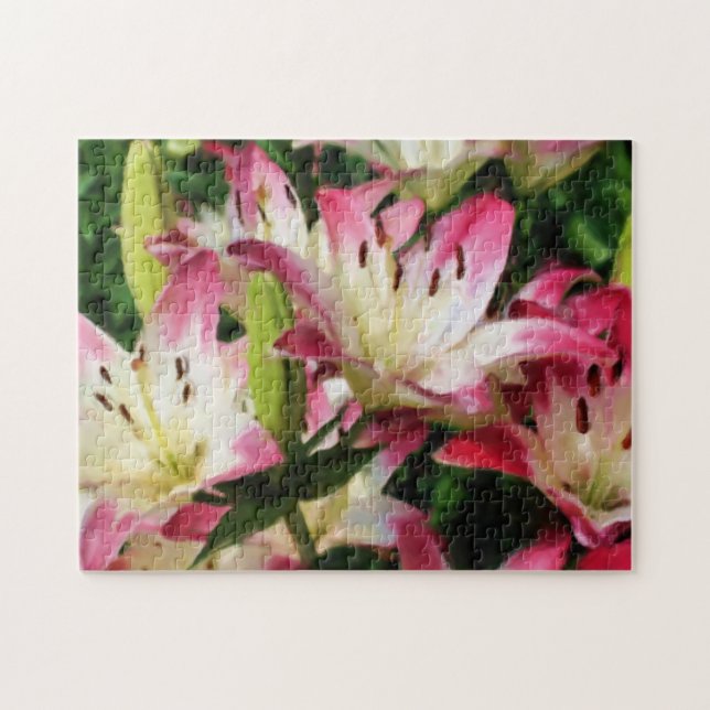Lilies Blume Foto Malerei (Horizontal)