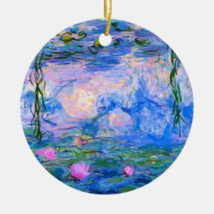 Lilies Claude Monet restauriert Keramik Ornament