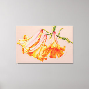 Lilies fine art toile botanique imprimé grand