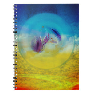 Lilies heart, abstrakte surreale Grafikkarte Notizblock
