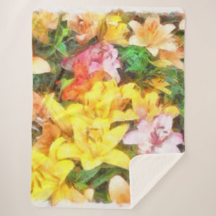 Lilies Liebe und leichte Wasserfarbe Sherpadecke