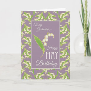 Lilies May Birthday Card, Mauve: Großmutter Karte