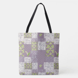 Lilies-of-the-Valley Imitats Patchwork in Mauve Tasche
