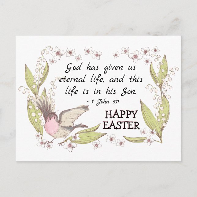 Lilies of the Valley Inspirational Bible Oaster Postkarte (Vorderseite)