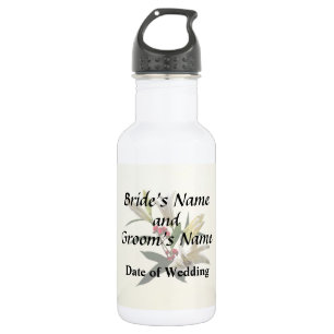 Lilies und Berries Hochzeitmaterial Edelstahlflasche