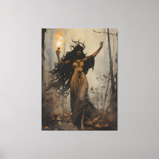 Lilith Art - Schlangenprint, Vintag, Dunkle Kunst Leinwanddruck