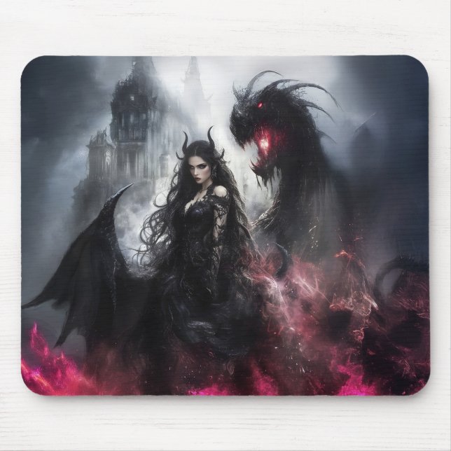 Lilith, Dunkle Göttin, Okkult, Hexerei, Gotik 1 Mousepad (Vorne)