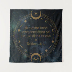 Lilith kannte nicht Gottes Rebellion Inspirational Wandteppich
