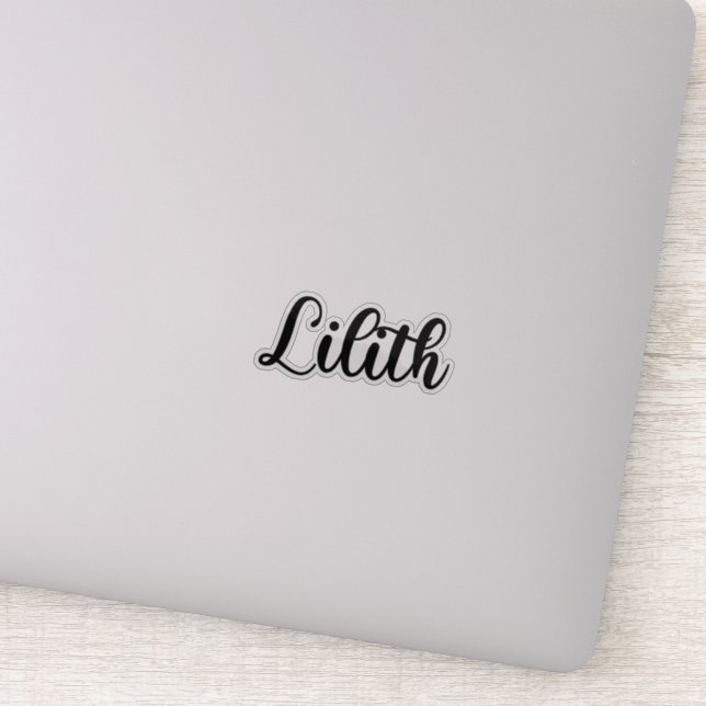 Lilith Name - Handgeschriebene Kalligrafie Aufkleber (Detail)