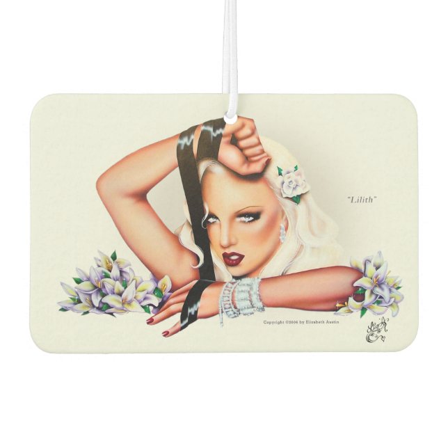 Lilith Pin-Up Air Freshener von Elizabeth Austin Autolufterfrischer (Vorderseite)