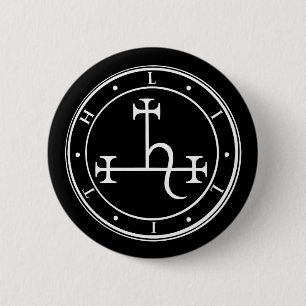Lilith sigil. Dunkler Mond Goddess Siegel Button