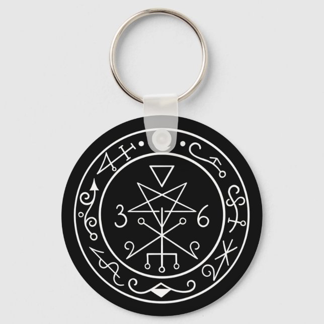 Lilith sigil. Dunkler Mond Goddess Siegel Schlüsselanhänger (Vorderseite)