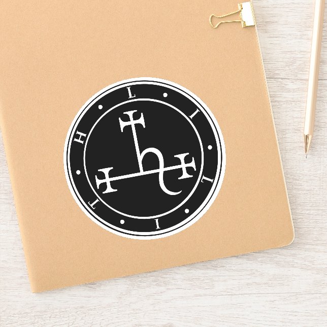 Lilith sigil. Dunkler Mond Goddess Siegel Sticker (Notizbuch)